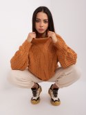sweter oversize z bufiastym rękawem i warkoczami kolory