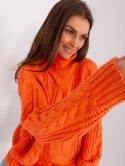 sweter oversize z bufiastym rękawem i warkoczami kolory