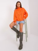 sweter oversize z bufiastym rękawem i warkoczami kolory