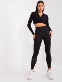 sportowe legginsy basic w prążek kolory