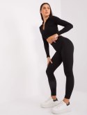 sportowe legginsy basic w prążek kolory