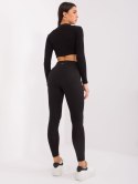 sportowe legginsy basic w prążek kolory