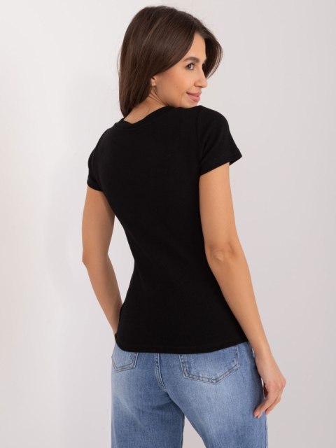 prążkowany t-shirt z aplikacjami prążkowany t-shirt z aplikacjami