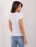 prążkowany t-shirt z aplikacjami