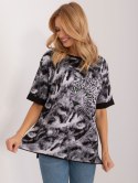 luźny t-shirt z motywem zwierzęcym