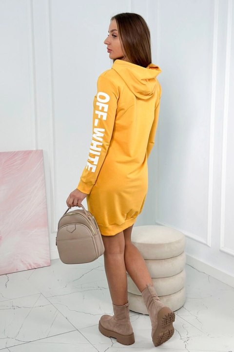 Sukienka Off White musztardowy Sukienka Off White musztardowy