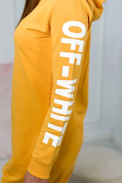 Sukienka Off White musztardowy Sukienka Off White musztardowy