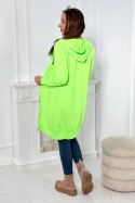 Bluza sukienkowa z kapturem zielony neon