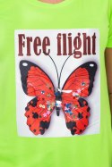 Bluzka Free Flight zielony neon