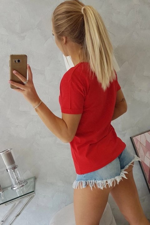 Bluzka z grafiką kobiety czerwona Bluzka z grafiką kobiety czerwona