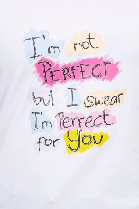 Bluzka z nadrukiem Perfect biała Bluzka z nadrukiem Perfect biała