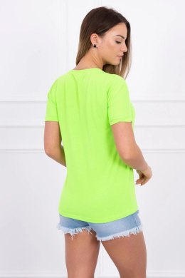 Bluzka z nadrukiem Perfect zielony neon