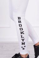 Spodnie leginsy Brooklyn białe