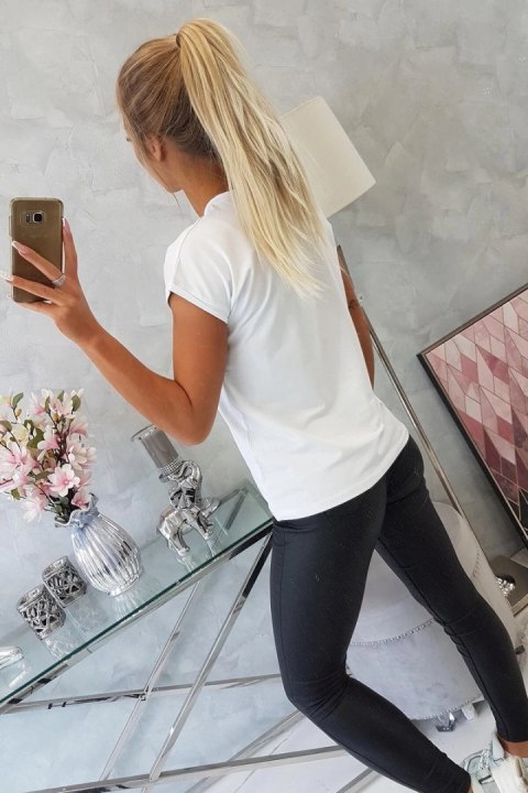 Bluzka Shopping is my cardio biały Bluzka Shopping is my cardio biały