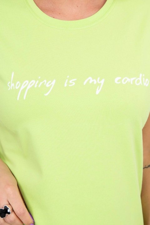 Bluzka Shopping is my cardio jasny zielony Bluzka Shopping is my cardio jasny zielony