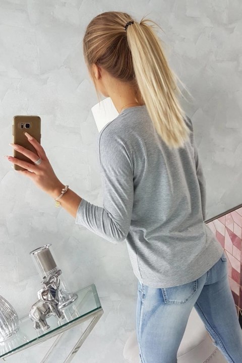 Bluzka z nadrukiem Love szara Bluzka z nadrukiem Love szara