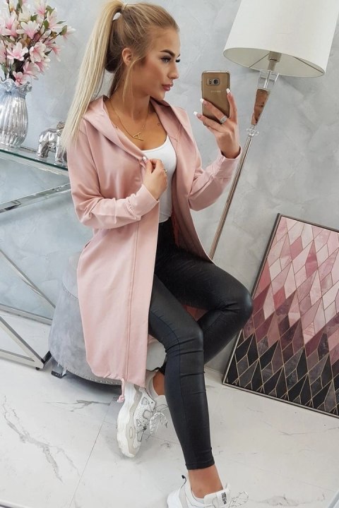Narzutka z nadrukiem oversize ciemny pudrowy róż Narzutka z nadrukiem oversize ciemny pudrowy róż