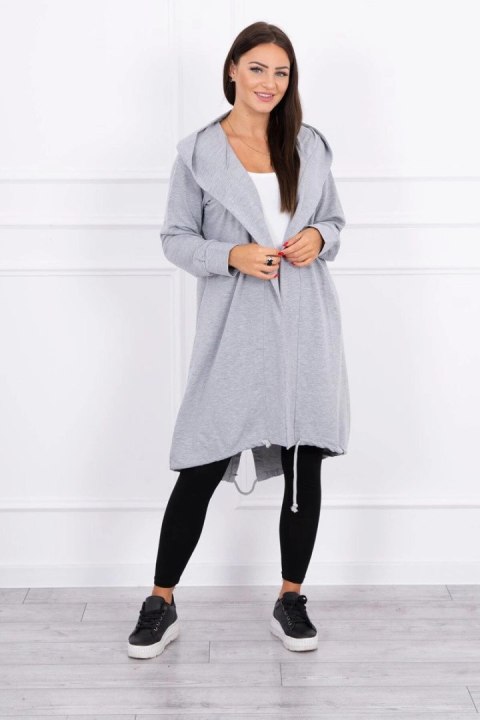 Narzutka z nadrukiem oversize szara Narzutka z nadrukiem oversize szara