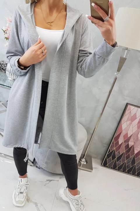 Narzutka z nadrukiem oversize szara Narzutka z nadrukiem oversize szara