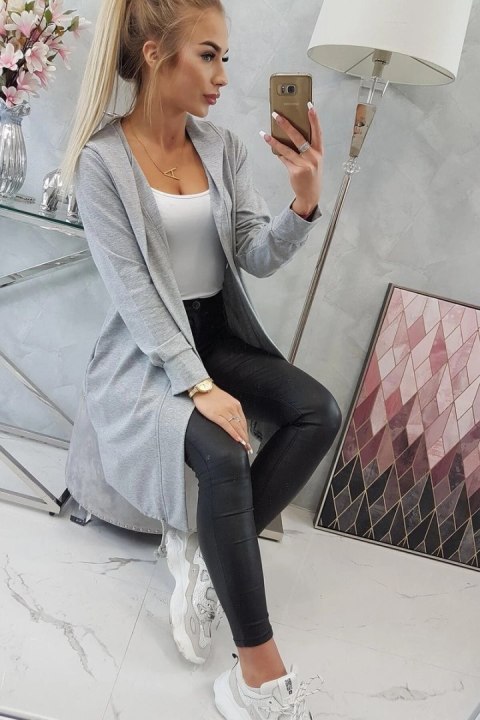 Narzutka z nadrukiem oversize szara Narzutka z nadrukiem oversize szara