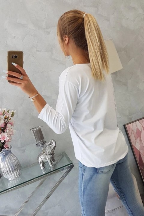 Bluzka z nadrukiem Summer Girl biała Bluzka z nadrukiem Summer Girl biała