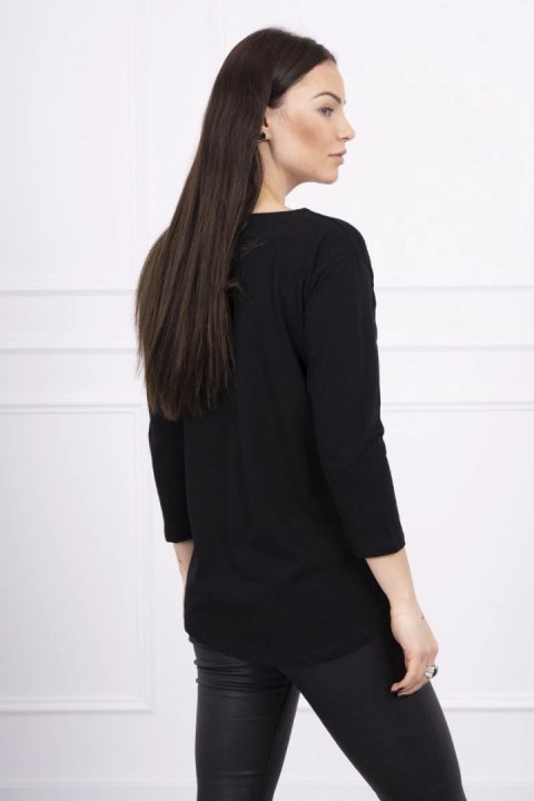 Bluzka z nadrukiem Summer Girl czarna Bluzka z nadrukiem Summer Girl czarna
