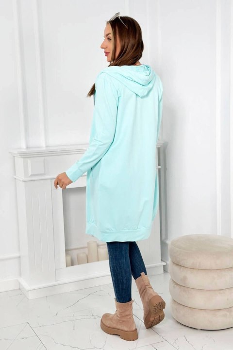 Bluza sukienkowa z kapturem miętowa Bluza sukienkowa z kapturem miętowa