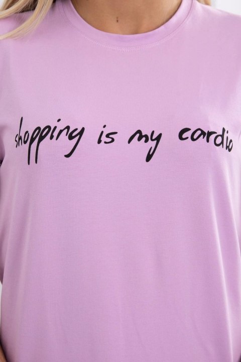 Bluzka Shopping is my cardio fioletowa Bluzka Shopping is my cardio fioletowa