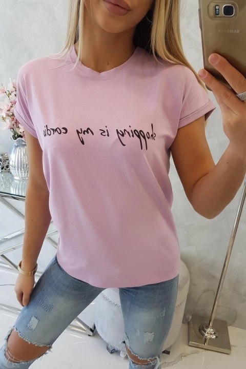 Bluzka Shopping is my cardio fioletowa Bluzka Shopping is my cardio fioletowa