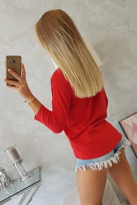 Bluzka z nadrukiem Paradise czerwona Bluzka z nadrukiem Paradise czerwona