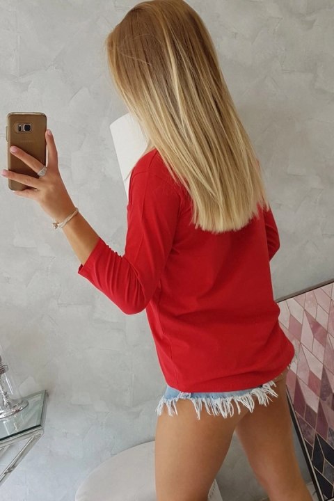 Bluzka z nadrukiem Star Style czerwona Bluzka z nadrukiem Star Style czerwona