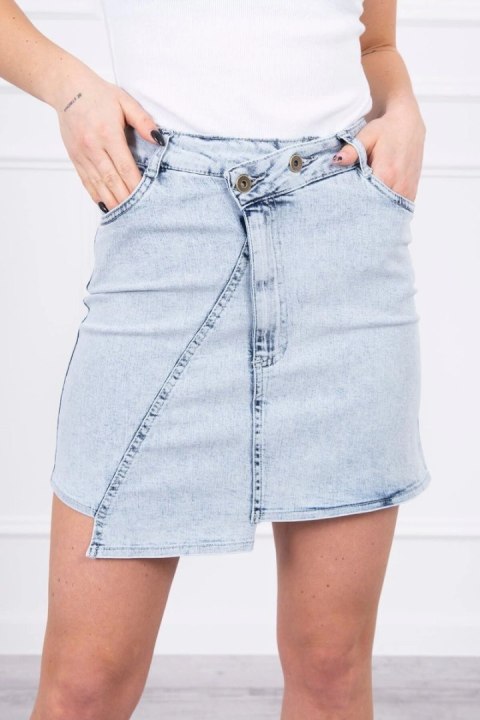 Spódniczka jeansowa ze stretchem z dłuższym przodem S/M-L/XL Spódniczka jeansowa ze stretchem z dłuższym przodem S/M-L/XL