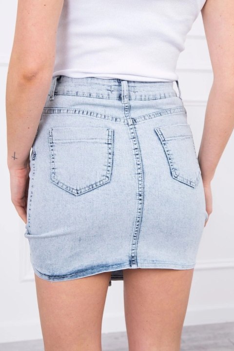 Spódniczka jeansowa ze stretchem z dłuższym przodem S/M-L/XL Spódniczka jeansowa ze stretchem z dłuższym przodem S/M-L/XL