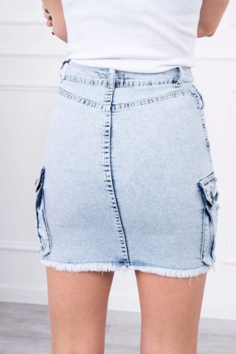 Spódniczka jeansowa ze stretchem z kieszeniami na bokach S/M-L/XL Spódniczka jeansowa ze stretchem z kieszeniami na bokach S/M-L/XL