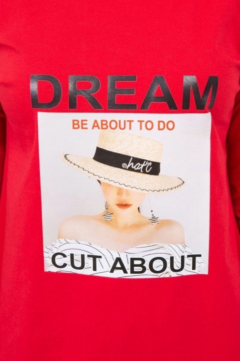 Sukienka z nadrukiem Dream czerwona Sukienka z nadrukiem Dream czerwona