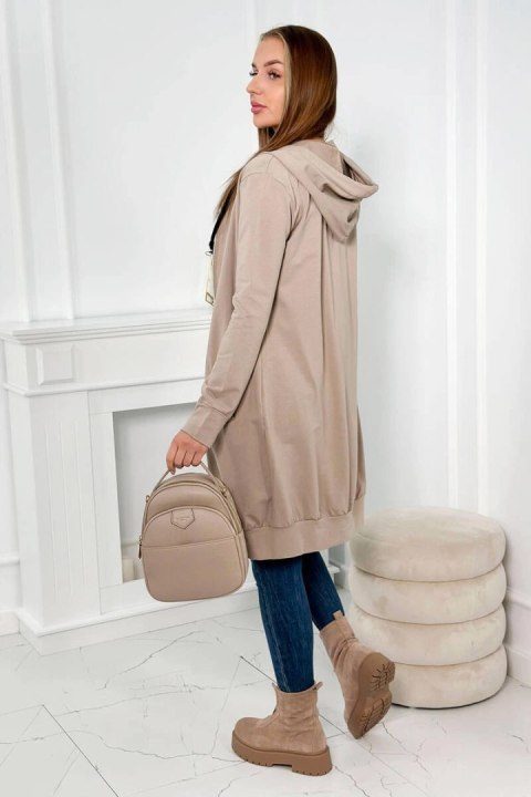 Bluza sukienkowa z kapturem ciemny beżowy Bluza sukienkowa z kapturem ciemny beżowy