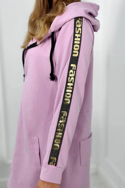 Bluza z suwakiem z tyłu fioletowa Bluza z suwakiem z tyłu fioletowa