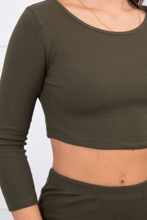 Komplet bluzki ze spódniczką khaki Komplet bluzki ze spódniczką khaki
