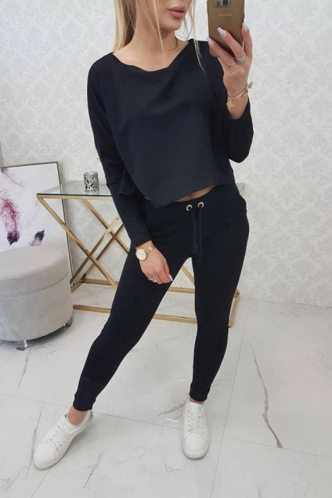 Komplet z bluzką oversize czarny Komplet z bluzką oversize czarny