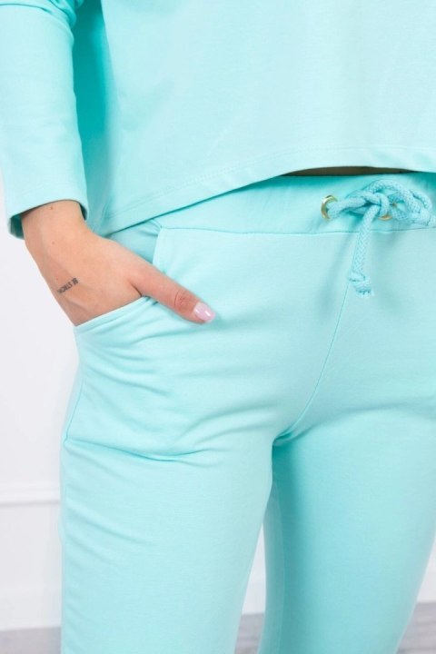 Komplet z bluzką oversize miętowy Komplet z bluzką oversize miętowy