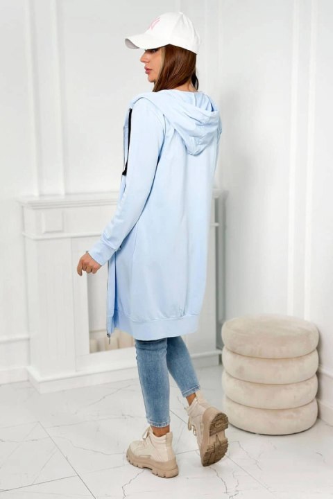 Bluza sukienkowa z kapturem błękitna Bluza sukienkowa z kapturem błękitna