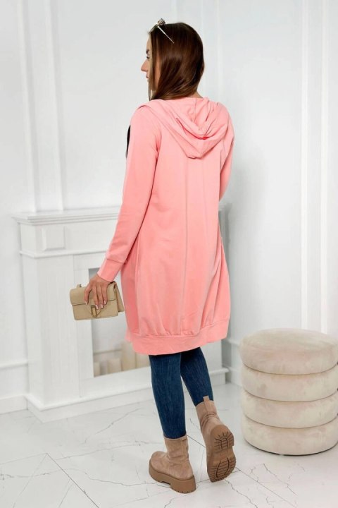 Bluza sukienkowa z kapturem łososiowa Bluza sukienkowa z kapturem łososiowa