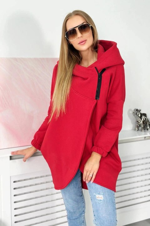 Bluza z krótkim suwakiem czerwona Bluza z krótkim suwakiem czerwona