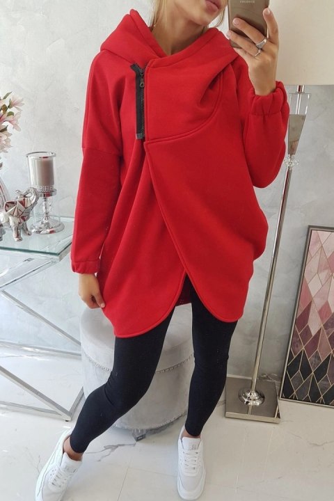 Bluza z krótkim suwakiem czerwona Bluza z krótkim suwakiem czerwona