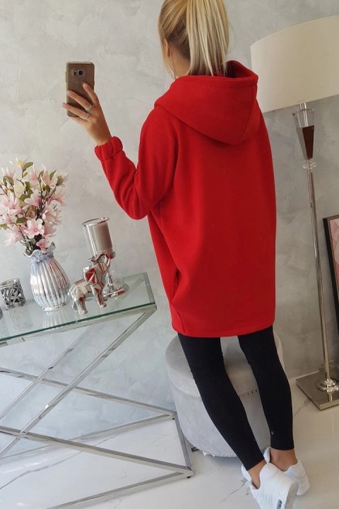Bluza z krótkim suwakiem czerwona Bluza z krótkim suwakiem czerwona