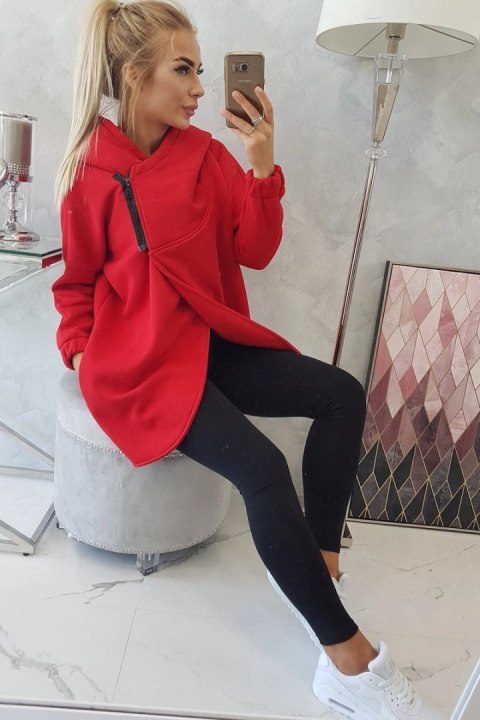 Bluza z krótkim suwakiem czerwona Bluza z krótkim suwakiem czerwona