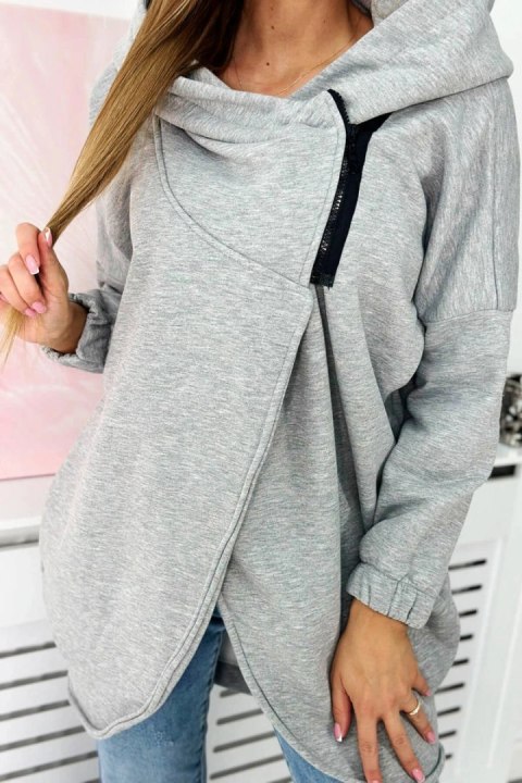 Bluza z krótkim suwakiem szara Bluza z krótkim suwakiem szara