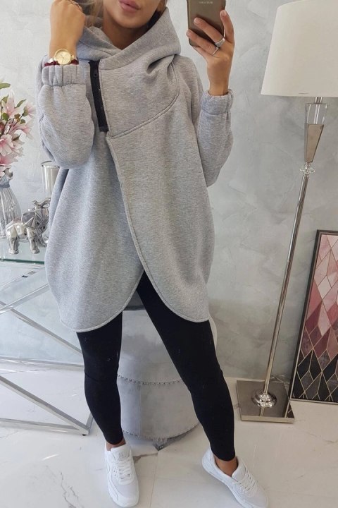Bluza z krótkim suwakiem szara Bluza z krótkim suwakiem szara