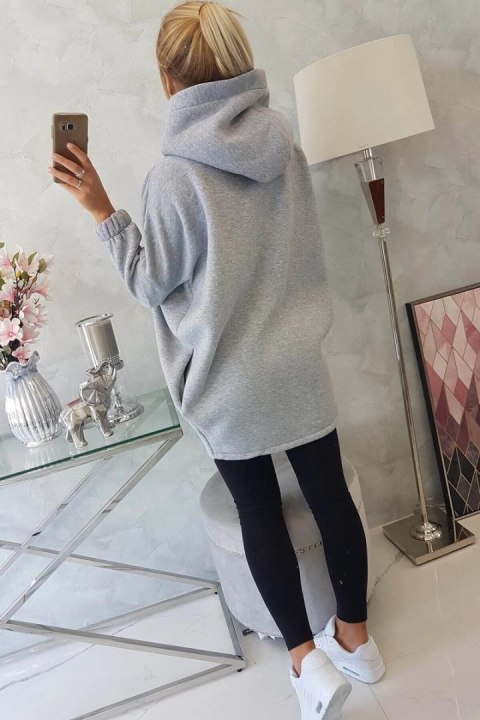 Bluza z krótkim suwakiem szara Bluza z krótkim suwakiem szara