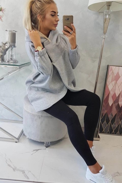 Bluza z krótkim suwakiem szara Bluza z krótkim suwakiem szara